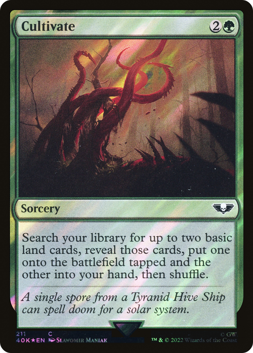 Cultivate (Surge Foil) (40K-211) - Warhammer 40,000 Commander Foil
