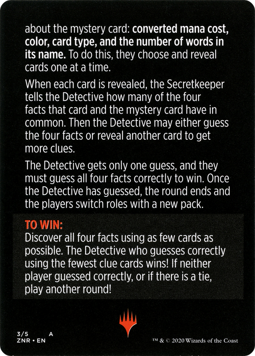 Booster Sleuth // Booster Sleuth (cont'd) (MZNR-003) - Zendikar Rising Minigames
