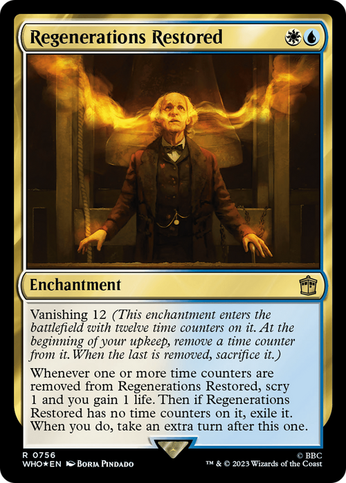 Regenerations Restored (Surge Foil) (WHO-756) - Doctor Who Foil