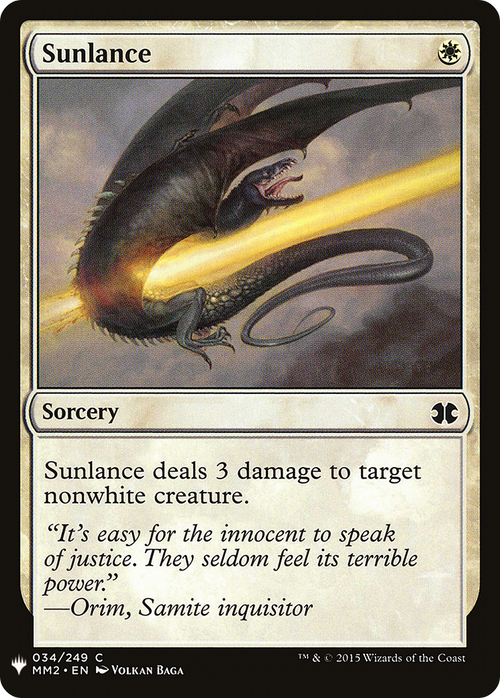 Sunlance (LIST-MM2-34) - The List