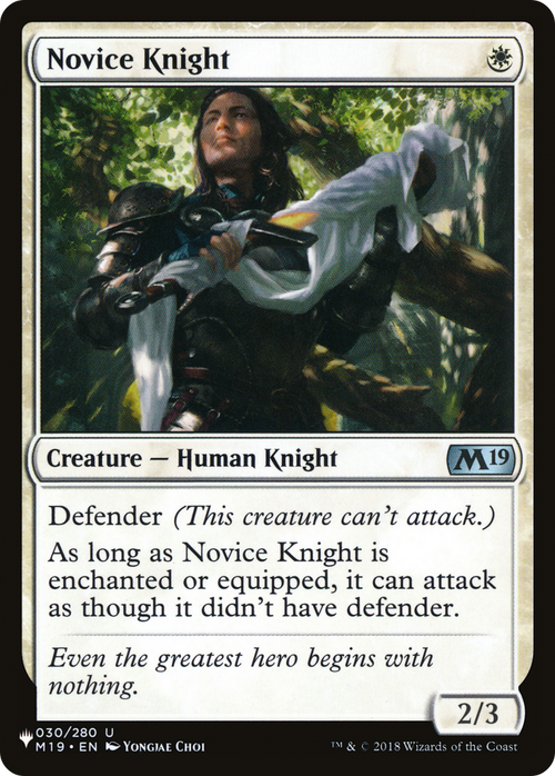 Novice Knight (LIST-M19-30) - The List