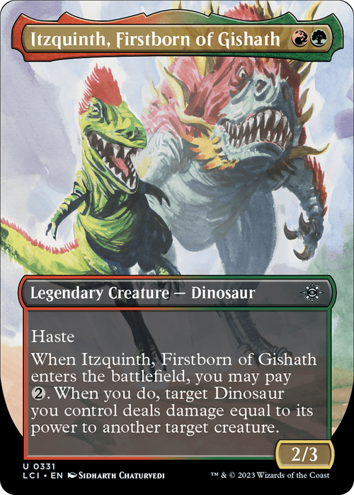 Itzquinth, Firstborn of Gishath (Borderless) (LCI-331) - The Lost Caverns of Ixalan Foil