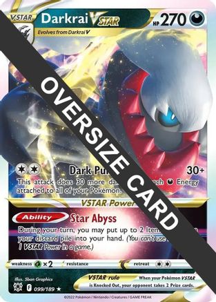 Darkrai VSTAR - 099/189/189  - Holofoil Jumbo Cards - Promo