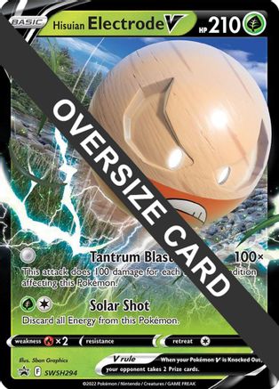 Hisuian Electrode V - SWSH294  - Holofoil Jumbo Cards - Promo