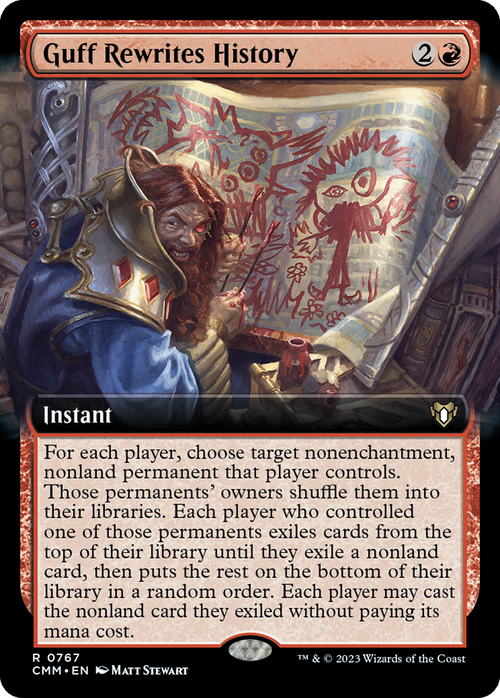 Guff Rewrites History (Extended Art) (CMM-767) - Commander Masters: (Extended Art) Foil