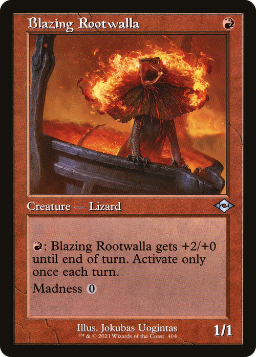 Blazing Rootwalla (Retro Frame) (MH2-404) - Modern Horizons 2
