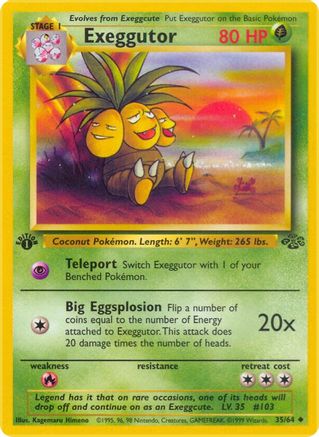 Exeggutor 035  - 1st Edition Jungle - Uncommon