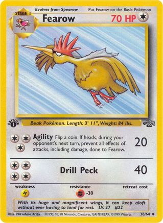 Fearow 036  - 1st Edition Jungle - Uncommon