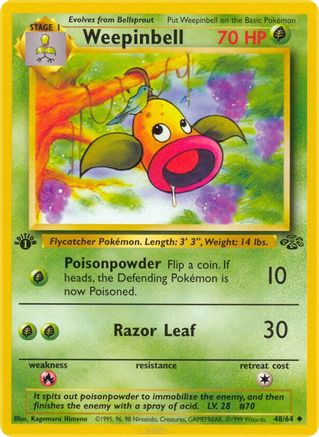 Weepinbell 048  - 1st Edition Jungle - Uncommon