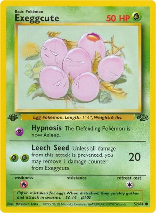 Exeggcute 052  - 1st Edition Jungle - Common