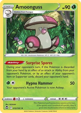 Amoonguss 012  SWSH12 Silver Tempest - Rare