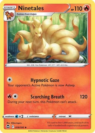 Ninetales 018  SWSH12 Silver Tempest - Uncommon