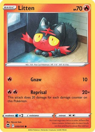 Litten 030  SWSH12 Silver Tempest - Common