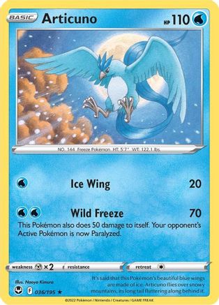Articuno 036  - Holofoil SWSH12 Silver Tempest - Holo Rare