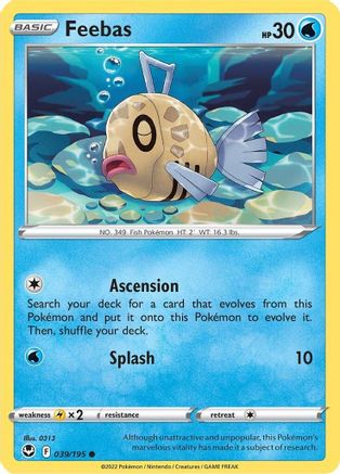 Feebas 039  SWSH12 Silver Tempest - Common