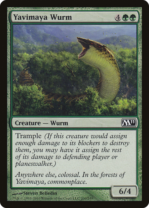 Yavimaya Wurm (M11-200) - Magic 2011 Foil