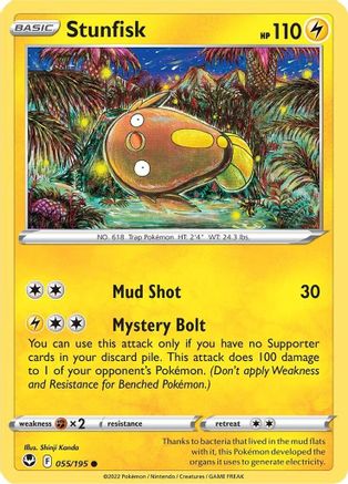 Stunfisk 055  - Reverse Holofoil SWSH12 Silver Tempest - Common