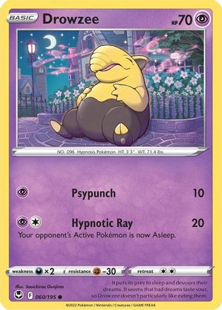 Drowzee 060  SWSH12 Silver Tempest - Common
