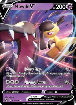 Mawile V 070  - Holofoil SWSH12 Silver Tempest - Ultra Rare
