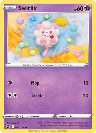 Swirlix 083  - Reverse Holofoil SWSH12 Silver Tempest - Common