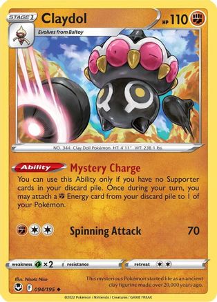 Claydol 094  SWSH12 Silver Tempest - Uncommon