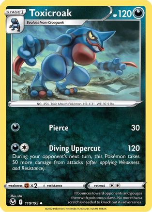 Toxicroak 110  SWSH12 Silver Tempest - Uncommon