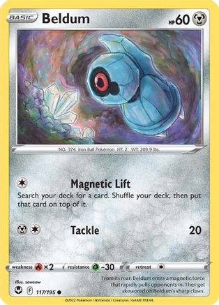 Beldum 117  - Reverse Holofoil SWSH12 Silver Tempest - Common