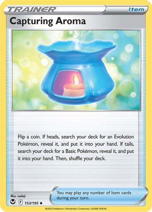 Capturing Aroma 153  - Reverse Holofoil SWSH12 Silver Tempest - Uncommon