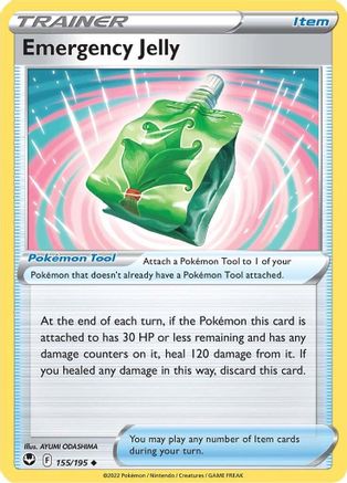 Emergency Jelly 155  - Reverse Holofoil SWSH12 Silver Tempest - Uncommon