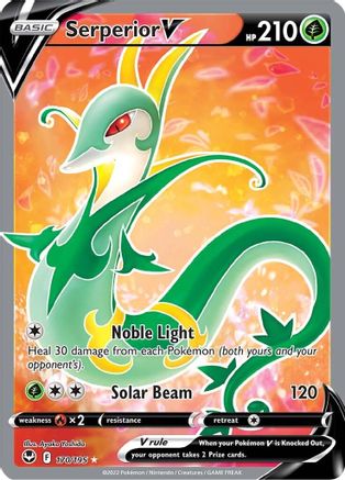 Serperior V (Full Art) 170  - Holofoil SWSH12 Silver Tempest - Ultra Rare