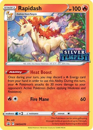 Rapidash (Prerelease) SWSH270/307  - Holofoil SWSH Sword & Shield Promo Cards - Promo