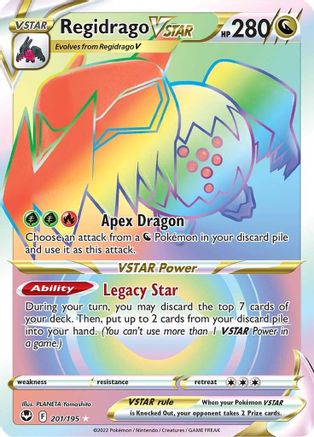 Regidrago VSTAR (Secret) 201  - Holofoil SWSH12 Silver Tempest - Secret Rare