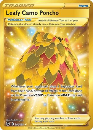 Leafy Camo Poncho (Secret) 214  - Holofoil SWSH12 Silver Tempest - Secret Rare