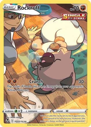 Rockruff TG07  - Holofoil SWSH12 Silver Tempest Trainer Gallery - Ultra Rare