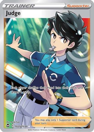 Judge TG25  - Holofoil SWSH12 Silver Tempest Trainer Gallery - Ultra Rare