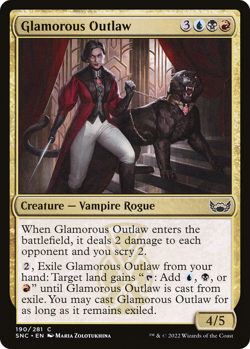 Glamorous Outlaw (SNC-190) - Streets of New Capenna Foil
