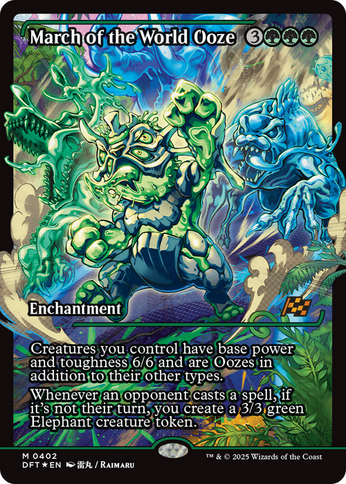 March of the World Ooze (Showcase) (DFT-402) - Aetherdrift: (Showcase, enchantment) Foil