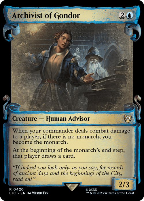Archivist of Gondor (Showcase Scrolls) (LTC-420) - Tales of Middle-earth Commander: (Showcase)