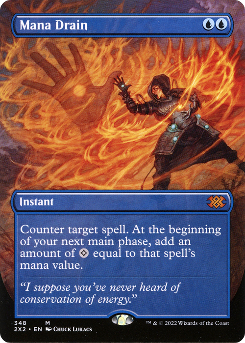 Mana Drain (Borderless) (2X2-348) - Double Masters 2022