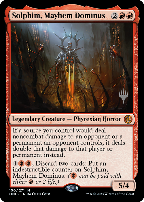 Solphim, Mayhem Dominus (PPONE-150) - Phyrexia: All Will Be One Promos Foil