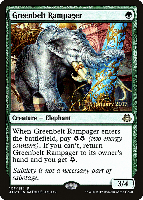 Greenbelt Rampager (PRE-107S) - Aether Revolt Promos Foil