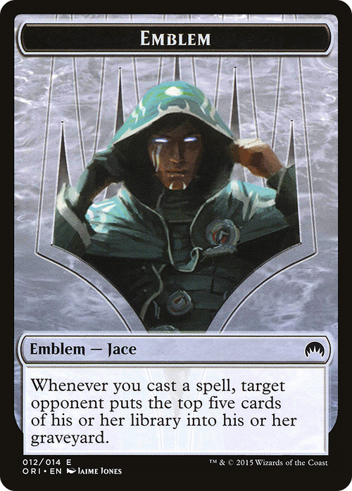 Emblem - Jace, Telepath Unbound (ORI-012) - Magic Origins Tokens
