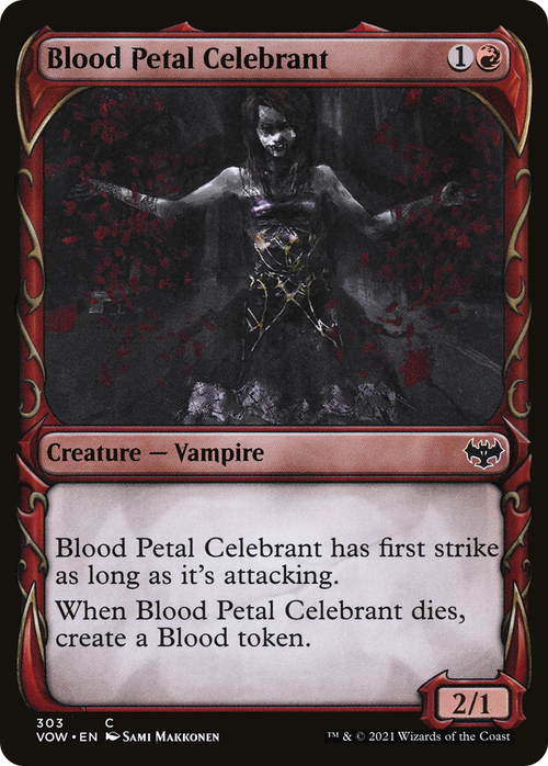 Blood Petal Celebrant (Showcase) (VOW-303) - Innistrad: Crimson Vow: (Showcase) Foil