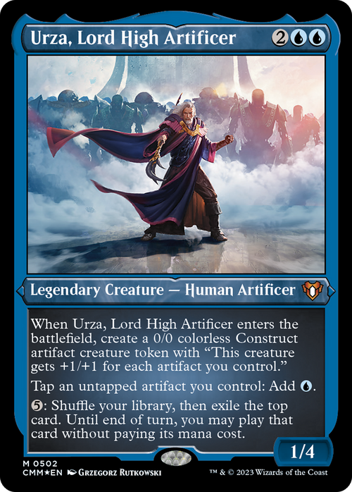 Urza, Lord High Artificer (Foil Etched) (CMM-502) - Commander Masters Foil
