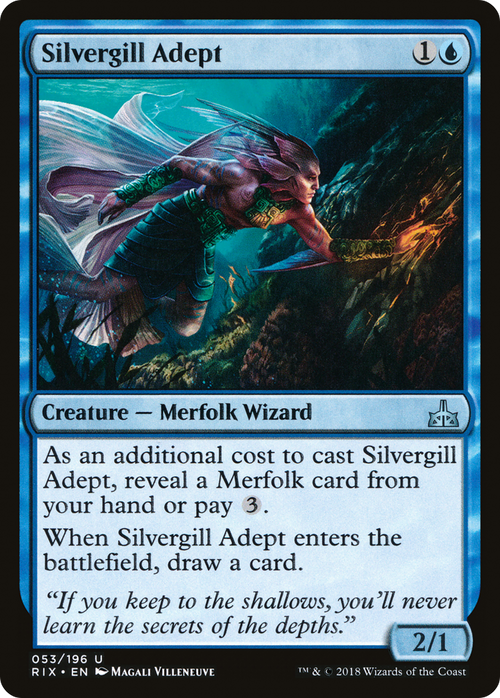 Silvergill Adept (RIX-053) - Rivals of Ixalan Foil
