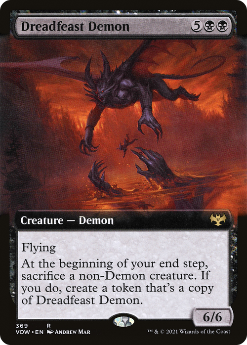 Dreadfeast Demon (Extended Art) (VOW-369) - Innistrad: Crimson Vow: (Extended Art) Foil