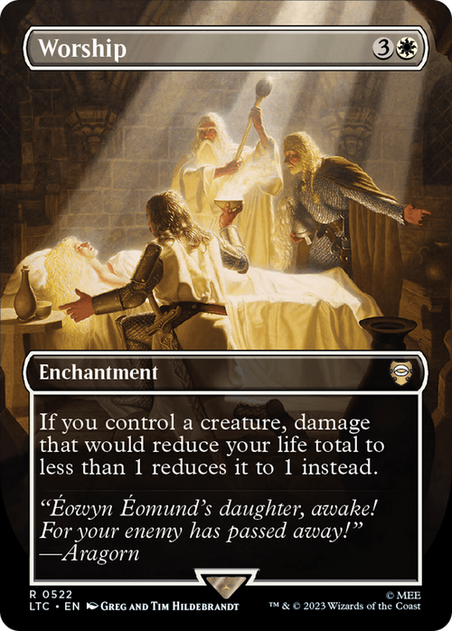 Worship (Borderless) (LTC-522) - Tales of Middle-earth Commander Foil