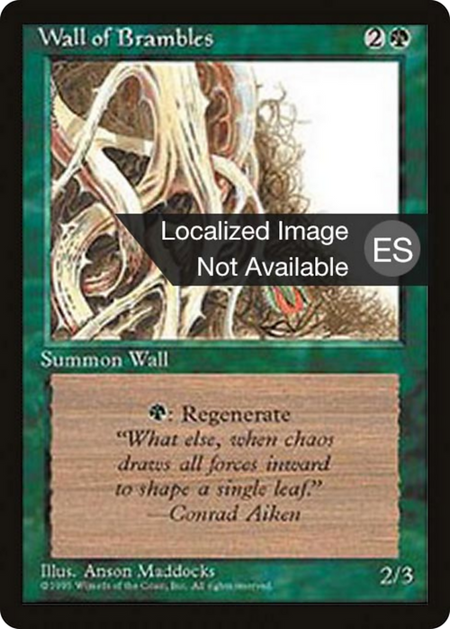 Wall of Brambles (4BB-) - Fourth Edition Foreign Black Border