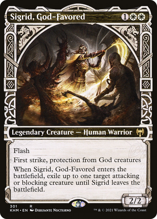 Sigrid, God-Favored (Showcase) (KHM-301) - Kaldheim: (Showcase) Foil