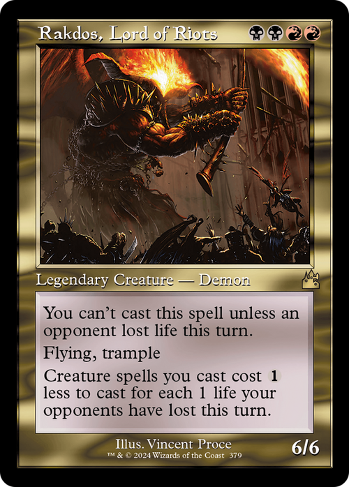 Rakdos, Lord of Riots (Retro Frame) (RVR-379) - Ravnica Remastered Foil